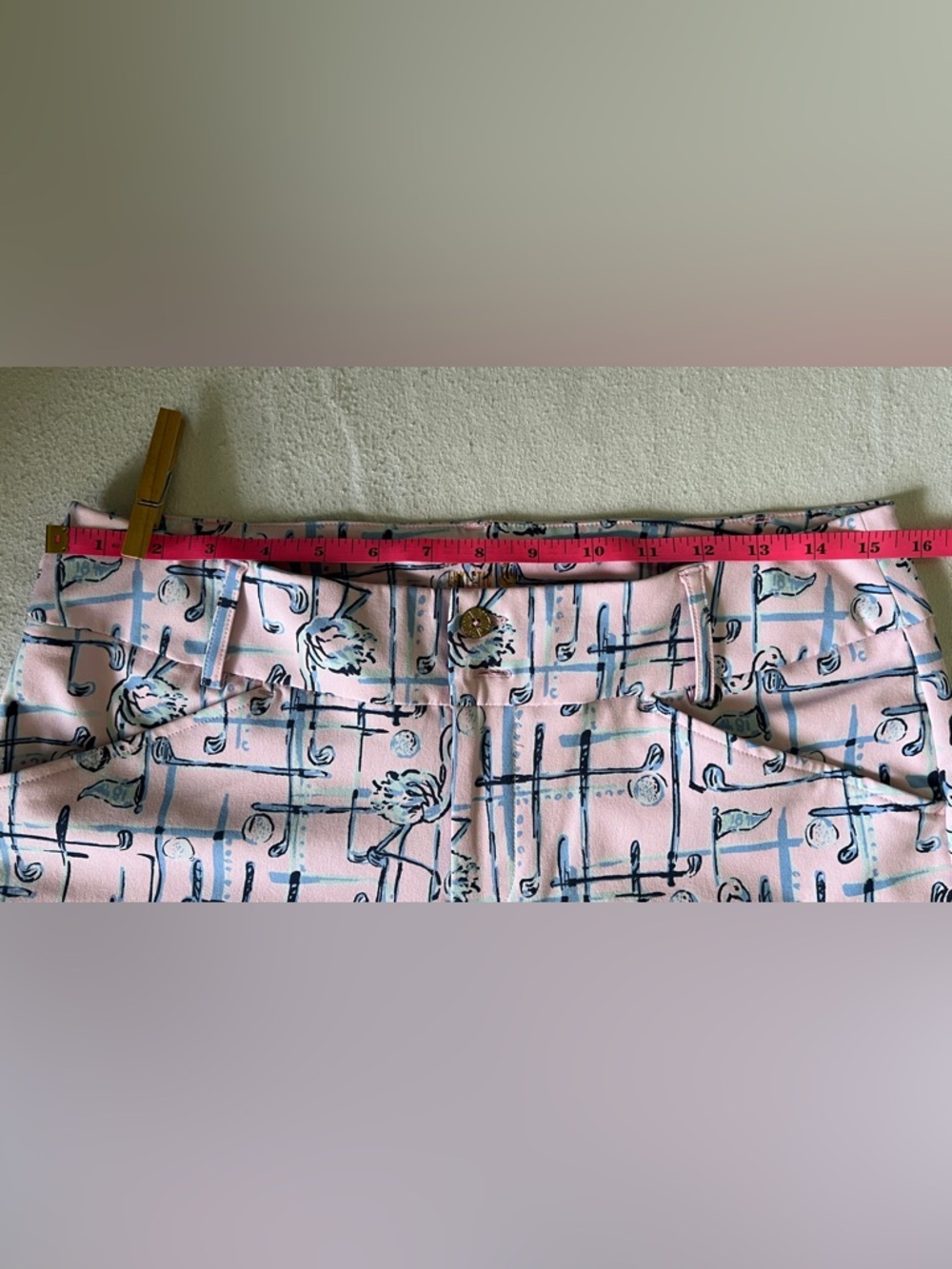 Lily Pulitzer Luxletic Talk Birdie to Me Pink Flamingo Women’s Golf Shorts 10 - Picture 4 of 10